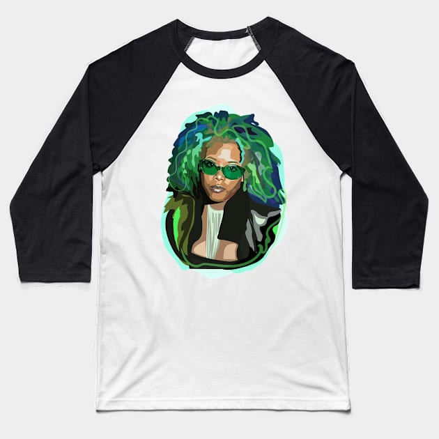 Kelis with green hair Baseball T-Shirt by annamckay